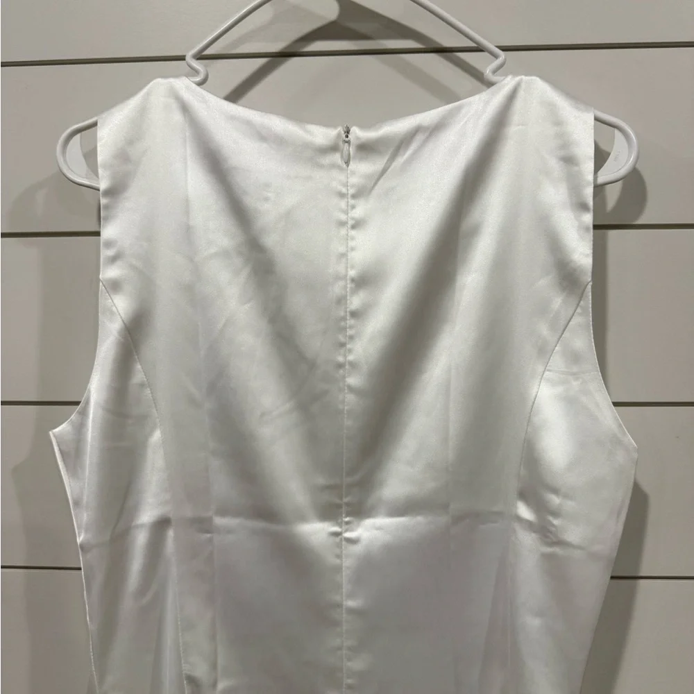 RIHOAS  White Bow Sheath Dress with Slit - Picture 5 of 9